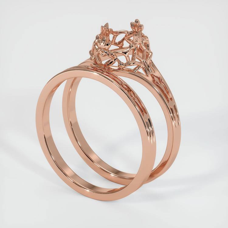 14K Rose Gold Antique Style Ring Setting