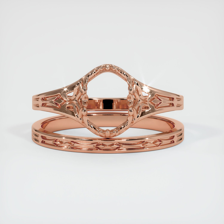 14K Rose Gold Antique Style Ring Setting