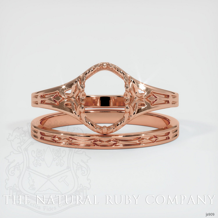14K Rose Gold Antique Style Ring Setting