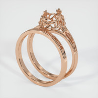 18K Rose Gold Antique Style Ring Setting Video