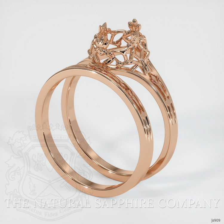 18K Rose Gold Antique Style Ring Setting