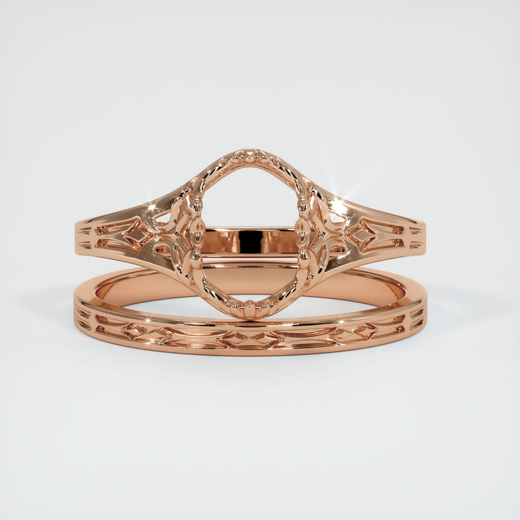 18K Rose Gold Antique Style Ring Setting