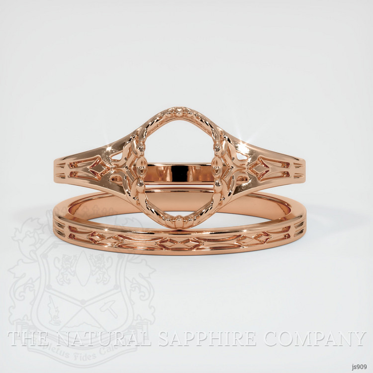 18K Rose Gold Antique Style Ring Setting