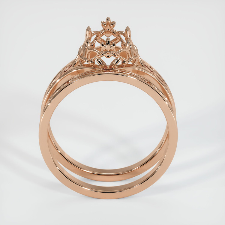 18K Rose Gold Antique Style Ring Setting