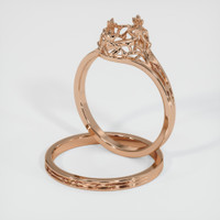 18K Rose Gold Antique Style Ring Setting Image
