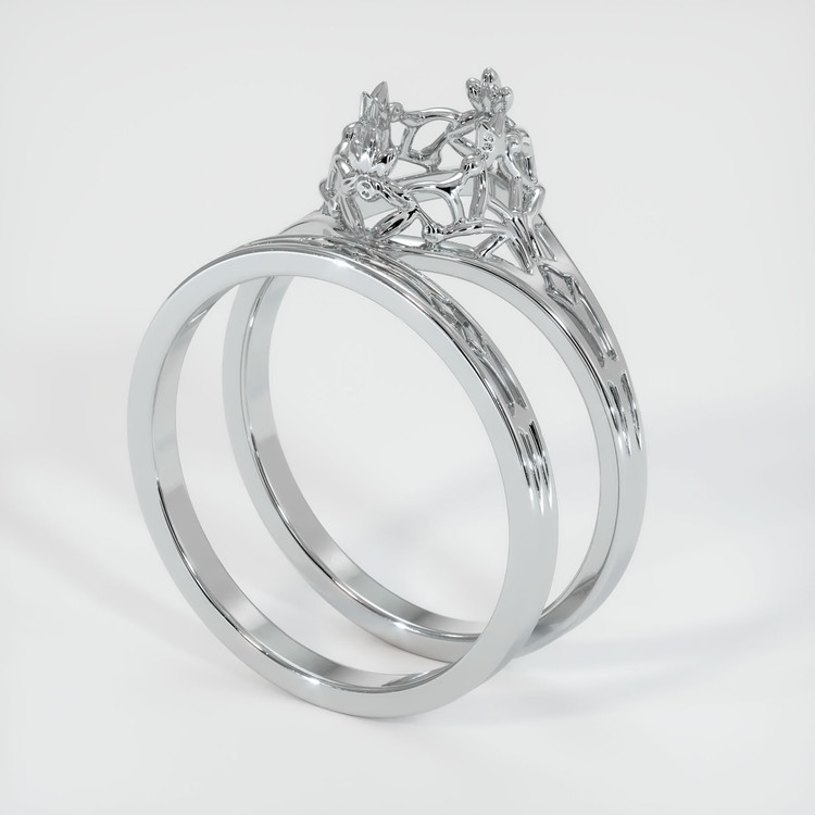 Silver Antique Style Ring Setting