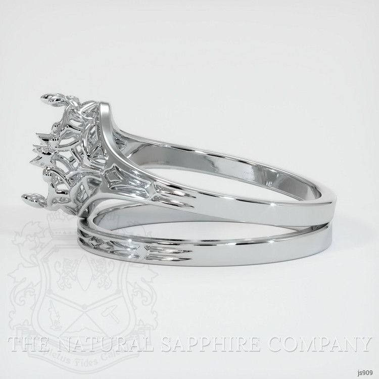 10K White Gold Antique Style Ring Setting
