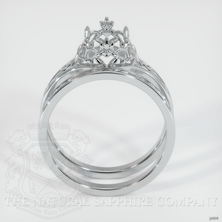10K White Gold Antique Style Ring Setting