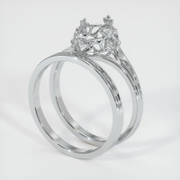 18K White Gold Antique Style Ring Setting Video