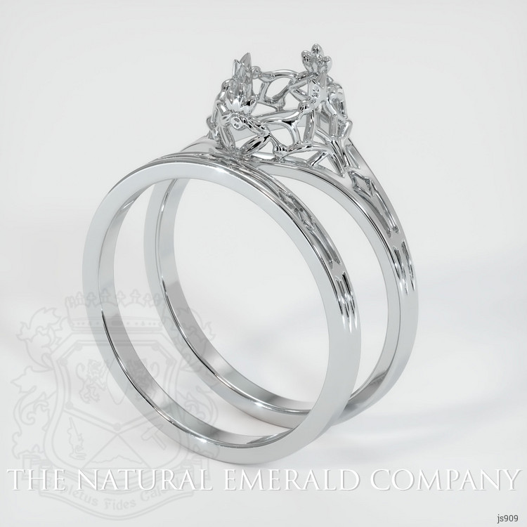 18K White Gold Antique Style Ring Setting