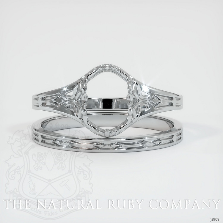 18K White Gold Antique Style Ring Setting