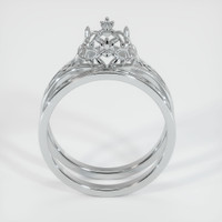 18K White Gold Antique Style Ring Setting Image