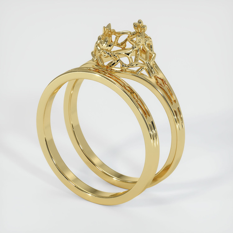 18K Yellow Gold Antique Style Ring Setting