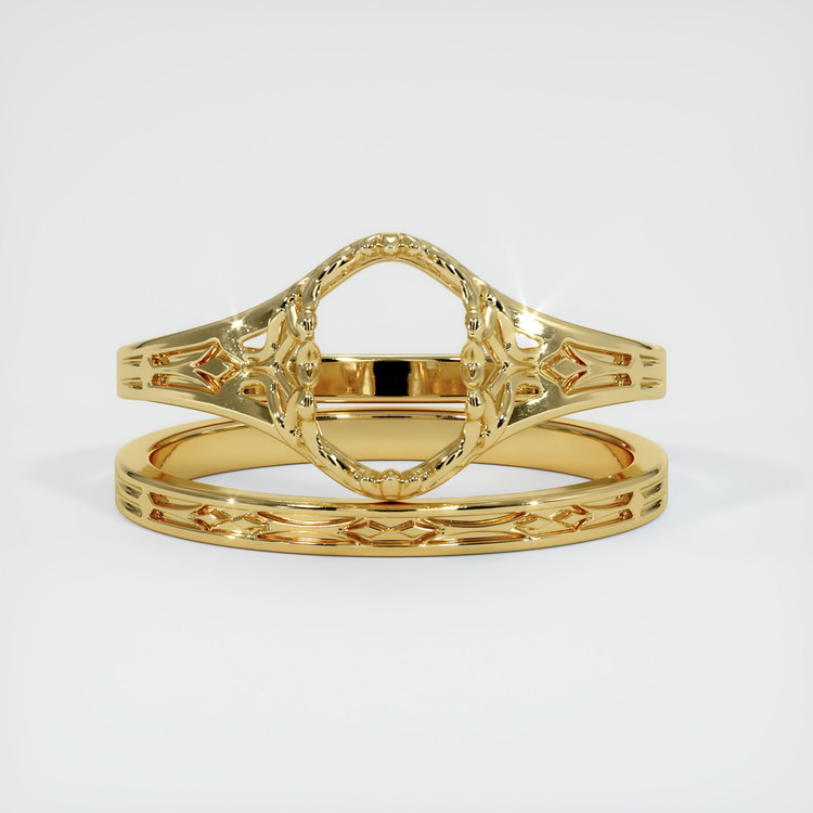 18K Yellow Gold Antique Style Ring Setting