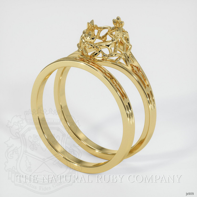 18K Yellow Gold Antique Style Ring Setting