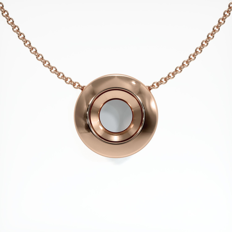 14K Rose Gold Bezel Pendant Setting