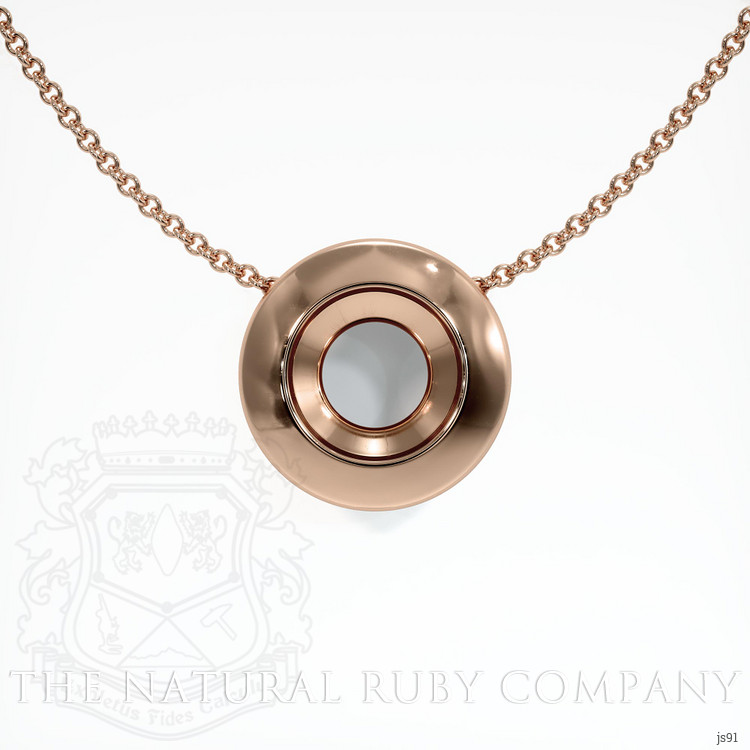 14K Rose Gold Bezel Pendant Setting