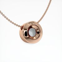 14K Rose Gold Bezel Pendant Setting Image