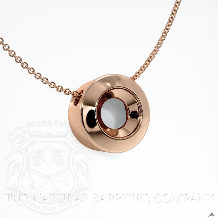 14K Rose Gold Bezel Pendant Setting