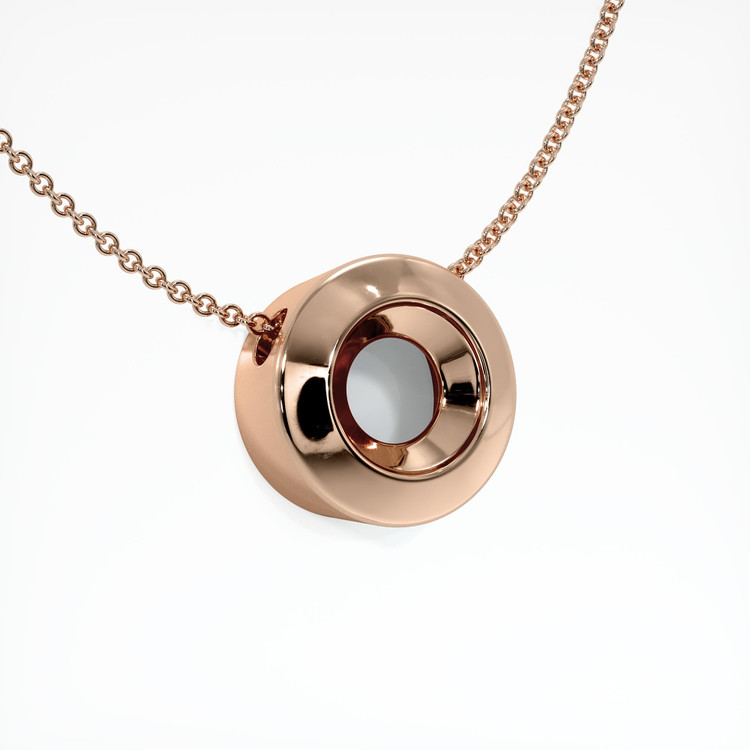 14K Rose Gold Bezel Pendant Setting