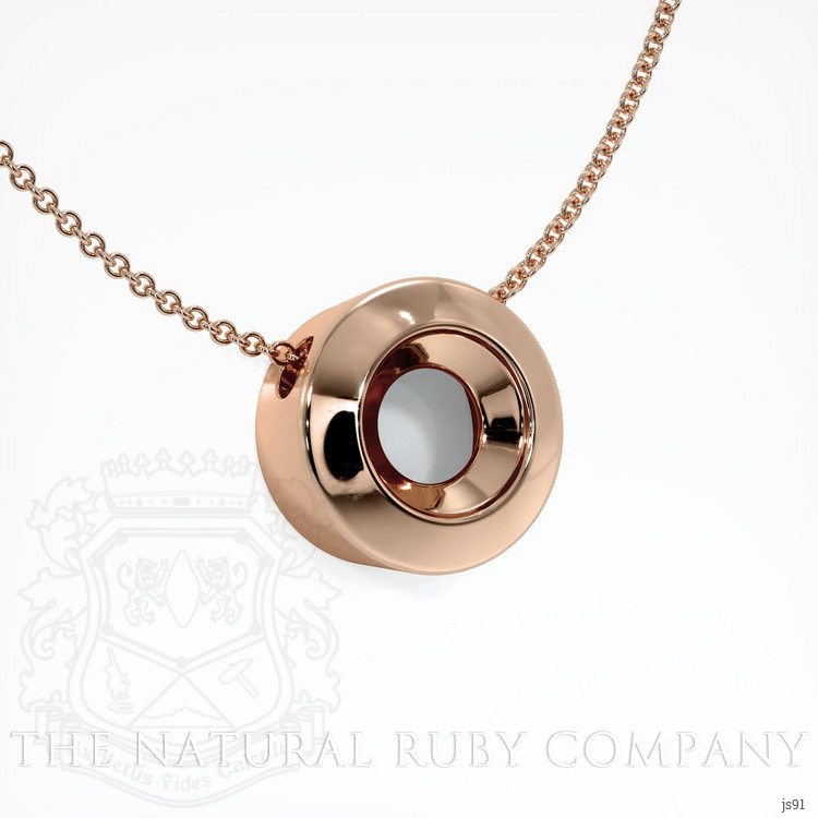 14K Rose Gold Bezel Pendant Setting