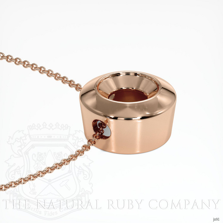 14K Rose Gold Bezel Pendant Setting