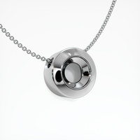 10K White Gold Bezel Pendant Setting Image