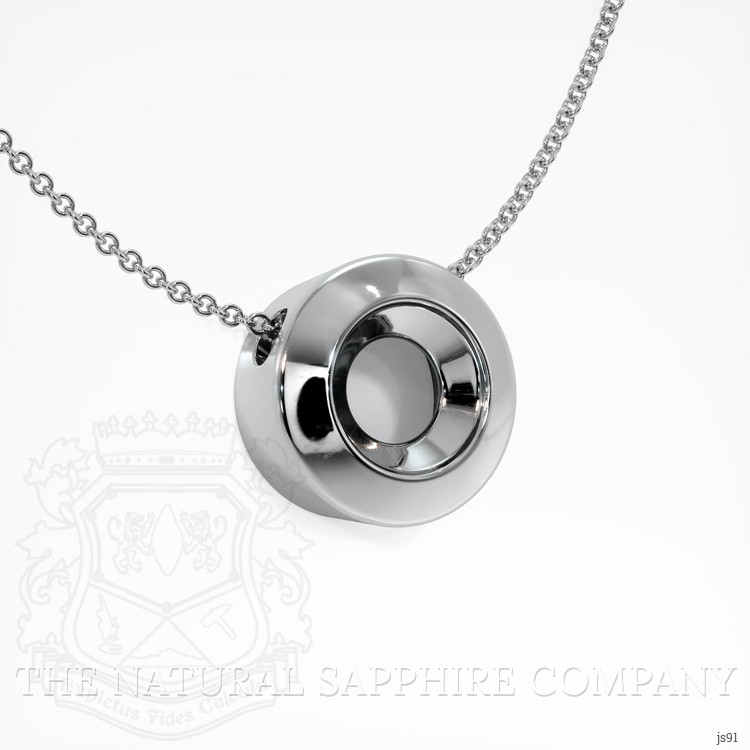 10K White Gold Bezel Pendant Setting