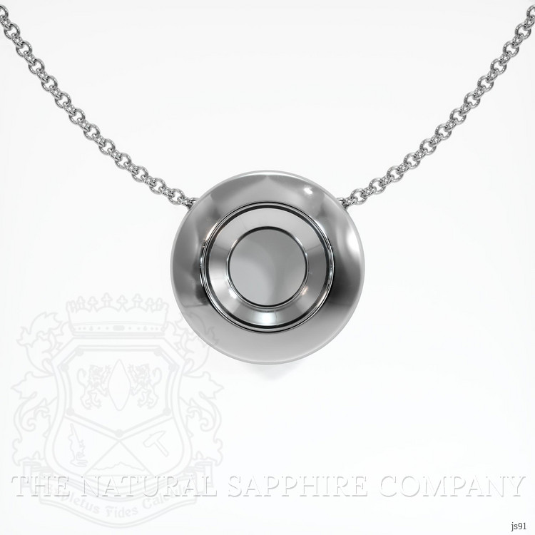 18K White Gold Bezel Pendant Setting