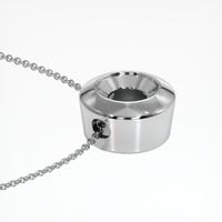 18K White Gold Bezel Pendant Image