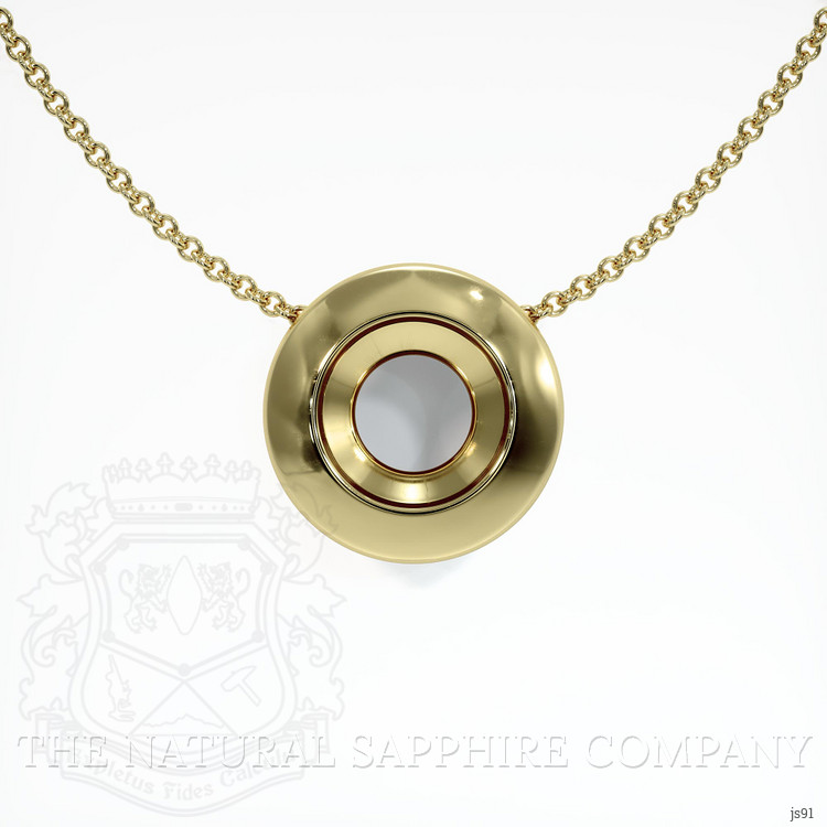 14K Yellow Gold Bezel Pendant Setting