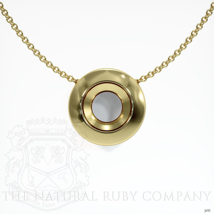 18K Yellow Gold Bezel Pendant Setting
