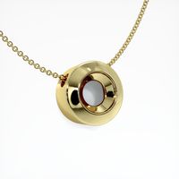 18K Yellow Gold Bezel Pendant Setting Image