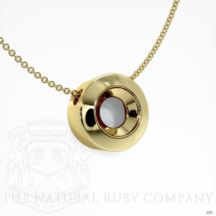 18K Yellow Gold Bezel Pendant Setting