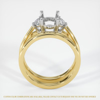 14K White & Yellow Three Stone Ring Setting Image