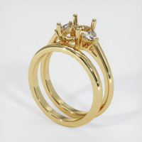 10K Yellow Gold Three Stone Ring Setting Video