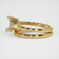 10K Yellow Gold Three Stone Ring Setting Image