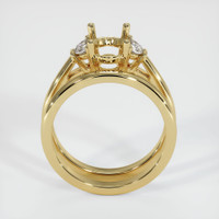 14K Yellow Gold Three Stone Ring Setting Image