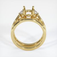 18K Yellow Gold Three Stone Ring Setting Image