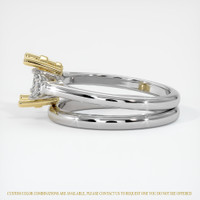 14K Yellow & White Three Stone Ring Setting Image