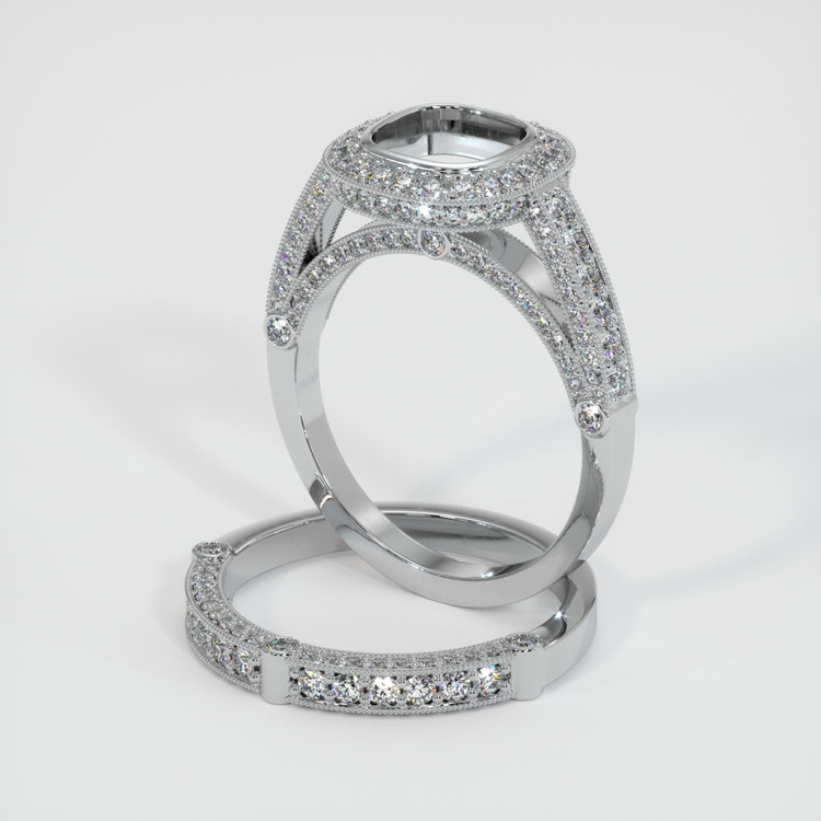 Platinum 950 Pave Ring Setting