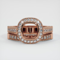 14K Rose Gold Pave Ring Setting Image