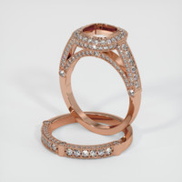14K Rose Gold Pave Ring Setting Image