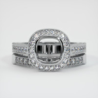 10K White Gold Pave Ring Setting Image