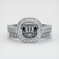18K White Gold Pave Ring Setting Image