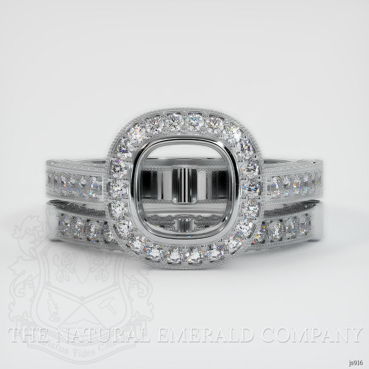 18K White Gold Pave Ring Setting