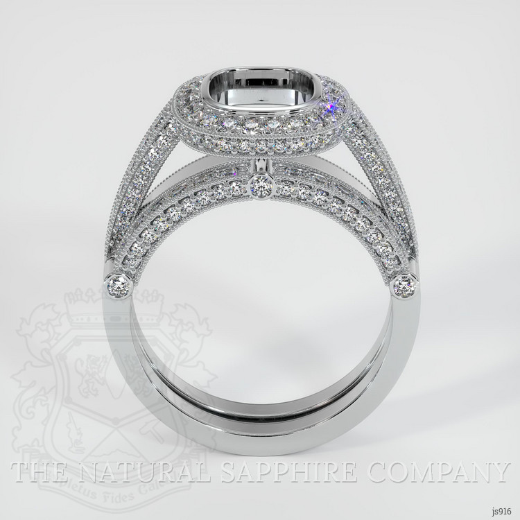 18K White Gold Pave Ring Setting