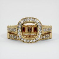 14K Yellow Gold Pave Ring Setting Image