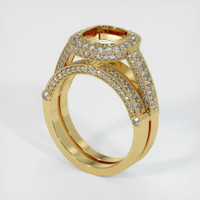 18K Yellow Gold Pave Ring Setting Video