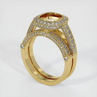 18K Yellow Gold Pave Ring Setting Video